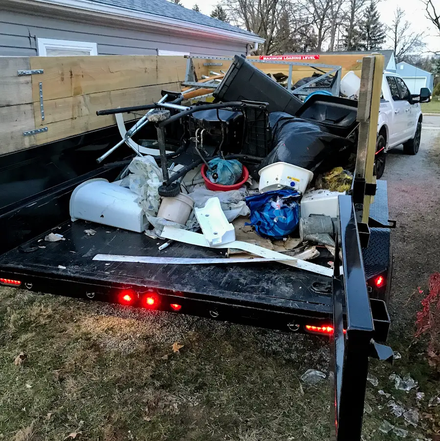 Roll-off dumpster delivered to a residential driveway in Rockland